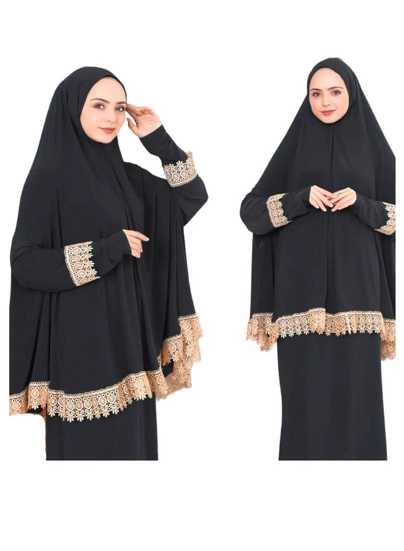 OLUDENIZ Women’s Two-Piece Prayer Dress – Cool Lycra Fabric – Full Modest Coverage – Fits Most Sizes – Turkish Quality – Perfect Gift Option - Image 5